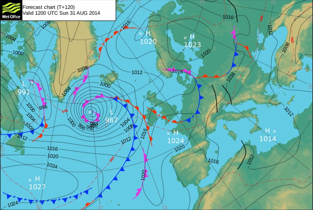 Meteorologia-carta-sinottica